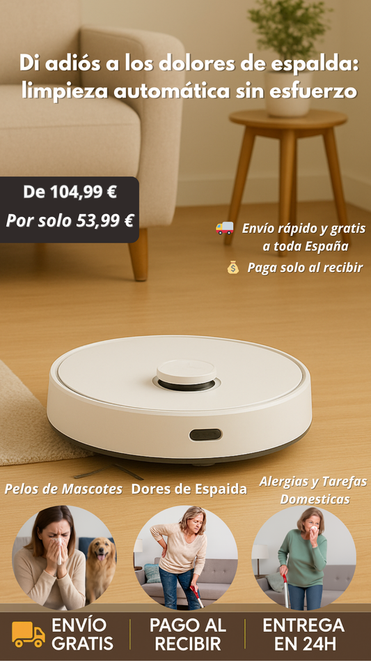 ¡Promoción limitada! Robot Aspirador 3 en 1 - Limpieza Potente e Inteligente, Sin Esfuerzo + Regalos Exclusivo!